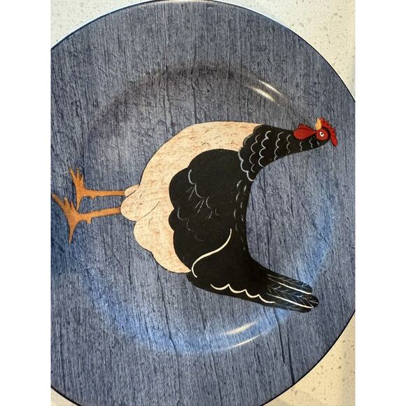 Sakura Warren Kimble Country Quartet Brandon House Chicken Plates 8" Set of 2 - Picture 4 of 9
